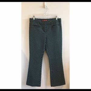 Anthropologie Geo Cropped Flare Pants